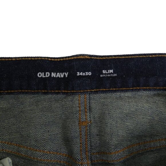 NWT Old Navy Slim Built-In Flex Jeans Size 34 x 30  Dark Wash #1267 - Picture 4 of 6